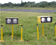 Typical PAPI Precission Approach Lighting installation in South Africa