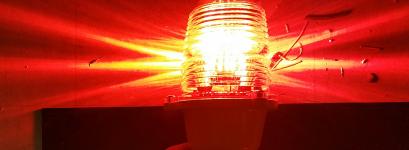 AL-LI-BE E27 LED Single Red Obstruction light close up